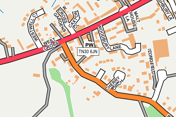 TN30 6JN map - OS OpenMap – Local (Ordnance Survey)