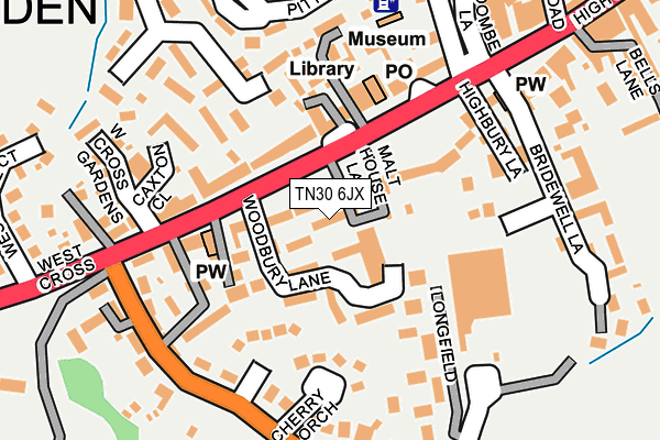 TN30 6JX map - OS OpenMap – Local (Ordnance Survey)