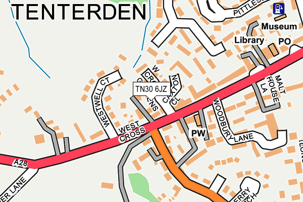 TN30 6JZ map - OS OpenMap – Local (Ordnance Survey)