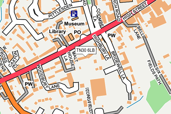 TN30 6LB map - OS OpenMap – Local (Ordnance Survey)