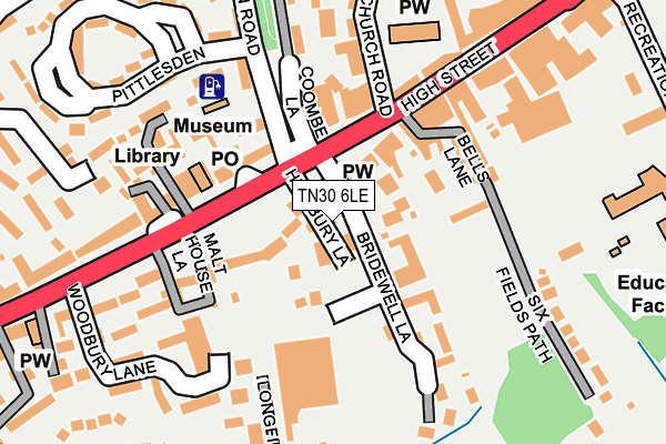 TN30 6LE map - OS OpenMap – Local (Ordnance Survey)
