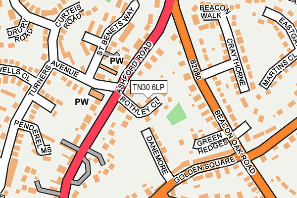 TN30 6LP map - OS OpenMap – Local (Ordnance Survey)