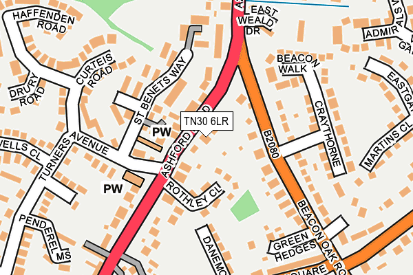 TN30 6LR map - OS OpenMap – Local (Ordnance Survey)
