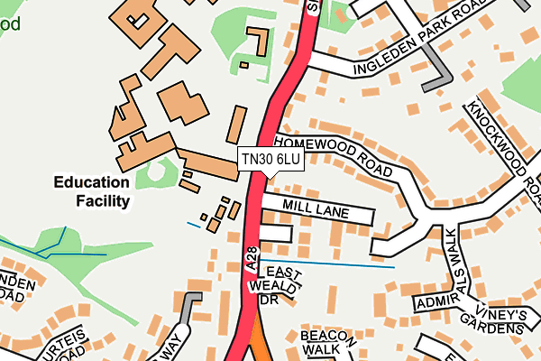 TN30 6LU map - OS OpenMap – Local (Ordnance Survey)
