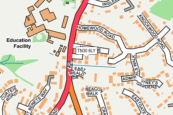 TN30 6LY map - OS OpenMap – Local (Ordnance Survey)