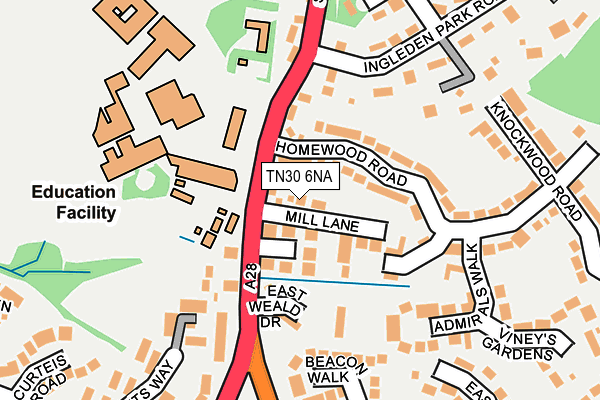 TN30 6NA map - OS OpenMap – Local (Ordnance Survey)
