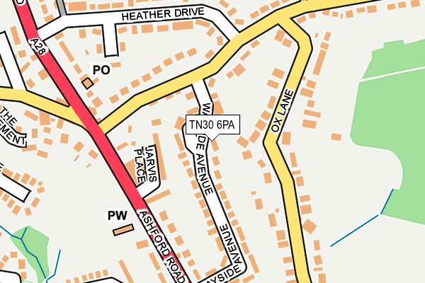 Map of J PEACHEY LTD at local scale