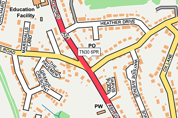 Map of TENTERDEN PO LIMITED at local scale