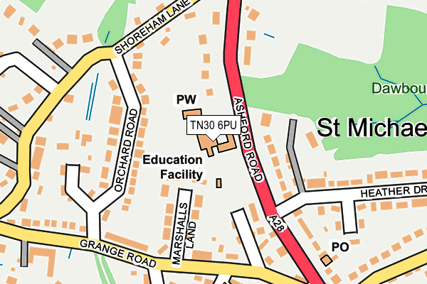 TN30 6PU map - OS OpenMap – Local (Ordnance Survey)