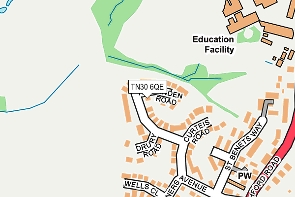 TN30 6QE map - OS OpenMap – Local (Ordnance Survey)