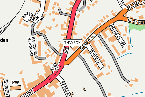TN30 6QX map - OS OpenMap – Local (Ordnance Survey)