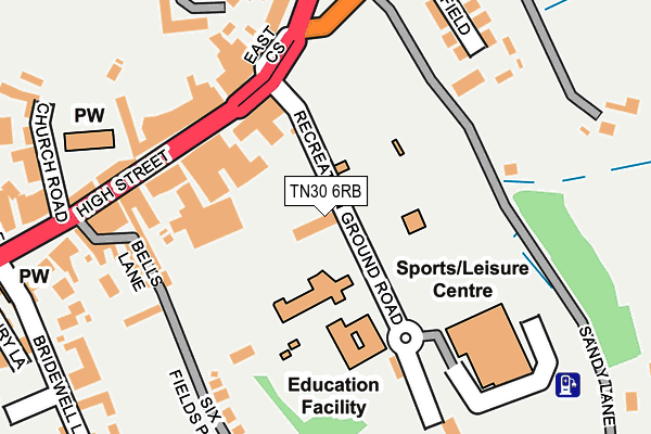 TN30 6RB map - OS OpenMap – Local (Ordnance Survey)