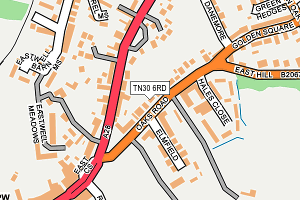 TN30 6RD map - OS OpenMap – Local (Ordnance Survey)