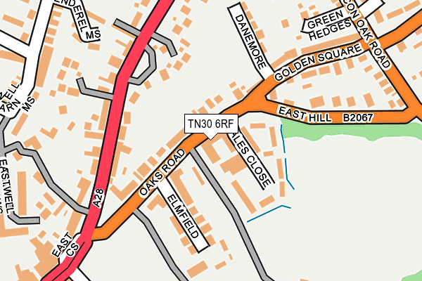 TN30 6RF map - OS OpenMap – Local (Ordnance Survey)