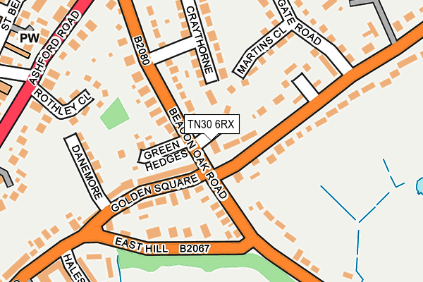 TN30 6RX map - OS OpenMap – Local (Ordnance Survey)