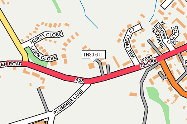 TN30 6TT map - OS OpenMap – Local (Ordnance Survey)