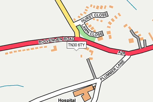 TN30 6TY map - OS OpenMap – Local (Ordnance Survey)
