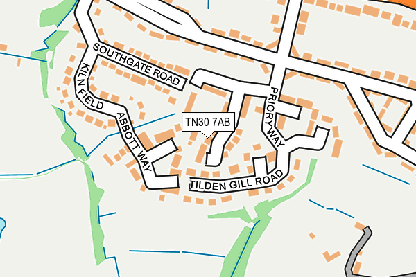 TN30 7AB map - OS OpenMap – Local (Ordnance Survey)