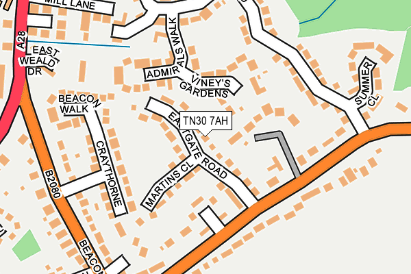 TN30 7AH map - OS OpenMap – Local (Ordnance Survey)