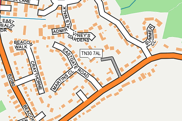 TN30 7AL map - OS OpenMap – Local (Ordnance Survey)