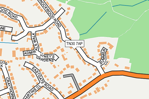 TN30 7AP map - OS OpenMap – Local (Ordnance Survey)