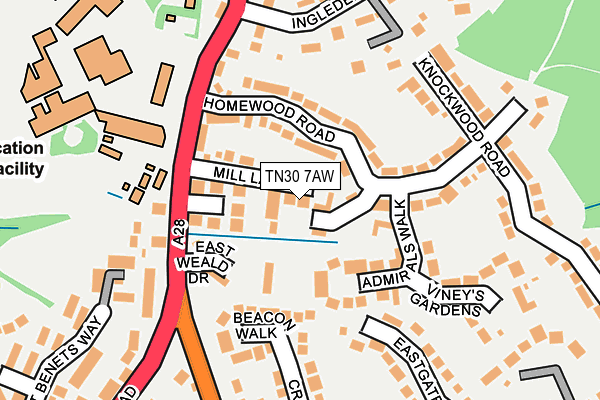 TN30 7AW map - OS OpenMap – Local (Ordnance Survey)