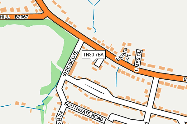 TN30 7BA map - OS OpenMap – Local (Ordnance Survey)