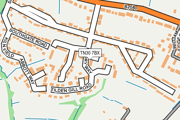 TN30 7BX map - OS OpenMap – Local (Ordnance Survey)