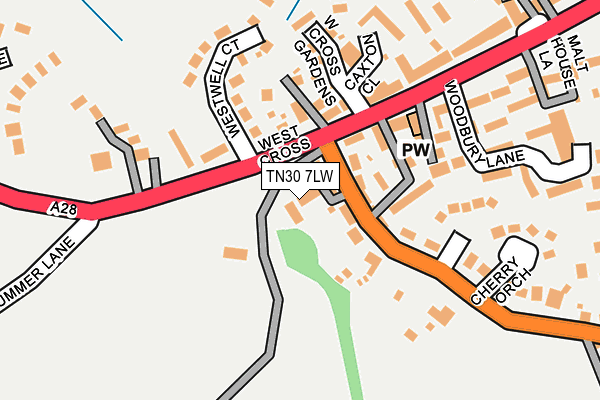 TN30 7LW map - OS OpenMap – Local (Ordnance Survey)