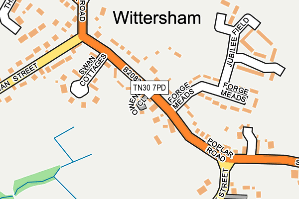 TN30 7PD map - OS OpenMap – Local (Ordnance Survey)