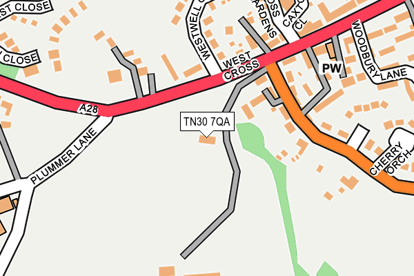 TN30 7QA map - OS OpenMap – Local (Ordnance Survey)