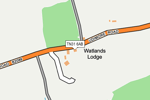 TN31 6AB map - OS OpenMap – Local (Ordnance Survey)