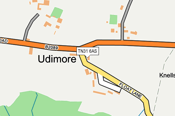 TN31 6AS map - OS OpenMap – Local (Ordnance Survey)