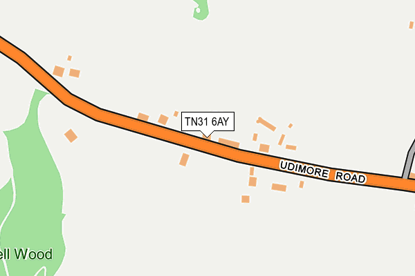 TN31 6AY map - OS OpenMap – Local (Ordnance Survey)