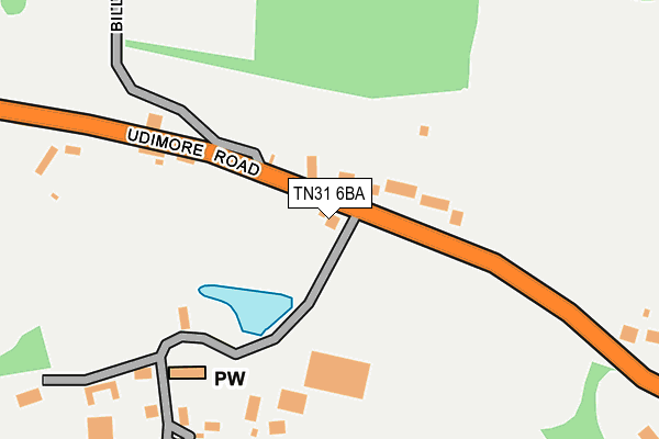 TN31 6BA map - OS OpenMap – Local (Ordnance Survey)