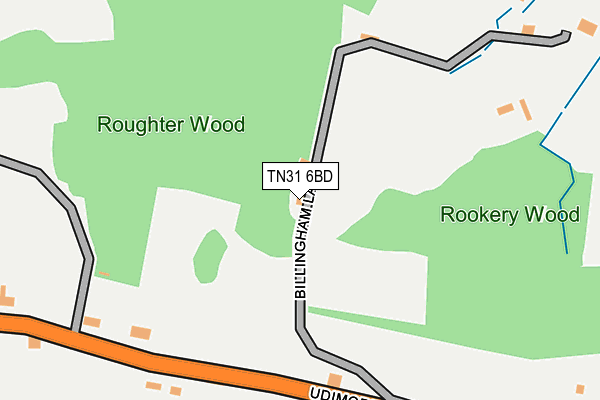 TN31 6BD map - OS OpenMap – Local (Ordnance Survey)
