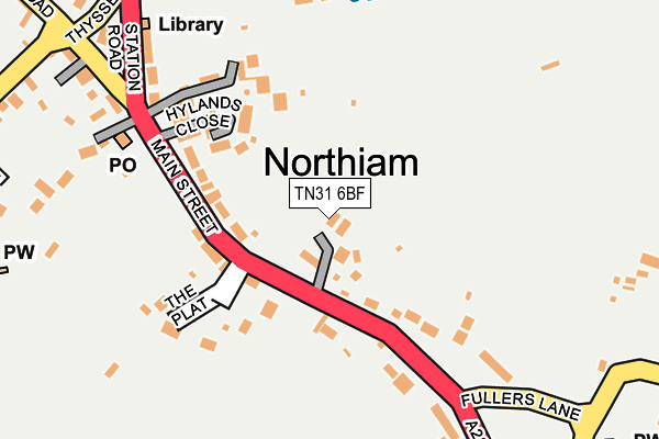 TN31 6BF map - OS OpenMap – Local (Ordnance Survey)