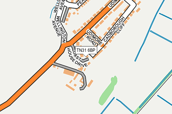 TN31 6BP map - OS OpenMap – Local (Ordnance Survey)