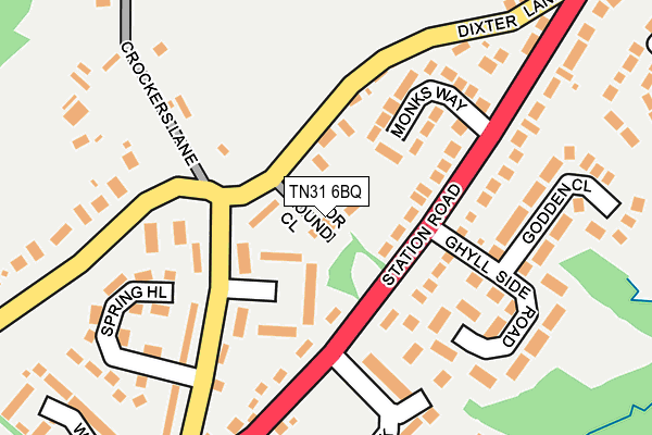 TN31 6BQ map - OS OpenMap – Local (Ordnance Survey)