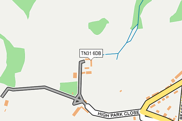 TN31 6DB map - OS OpenMap – Local (Ordnance Survey)