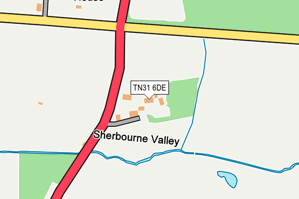 TN31 6DE map - OS OpenMap – Local (Ordnance Survey)