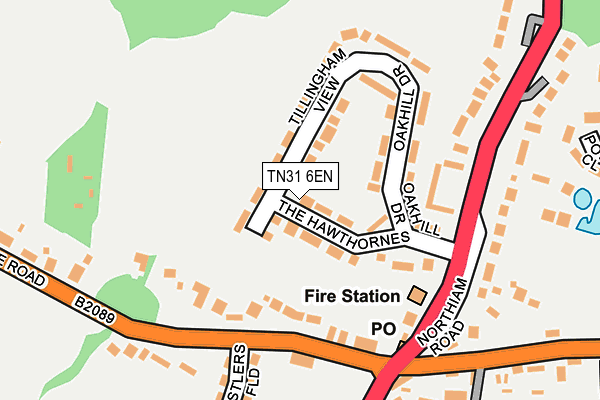 TN31 6EN map - OS OpenMap – Local (Ordnance Survey)