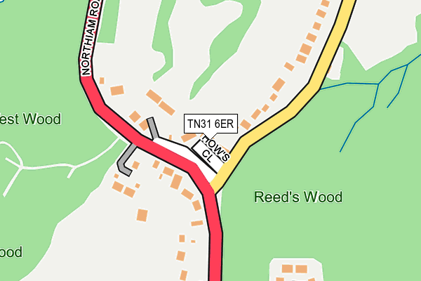 TN31 6ER map - OS OpenMap – Local (Ordnance Survey)