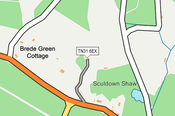TN31 6EX map - OS OpenMap – Local (Ordnance Survey)