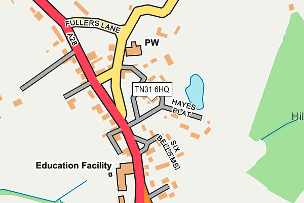 TN31 6HQ map - OS OpenMap – Local (Ordnance Survey)