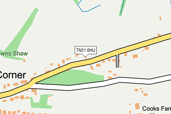 TN31 6HU map - OS OpenMap – Local (Ordnance Survey)