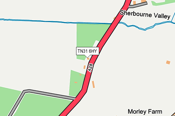 TN31 6HY map - OS OpenMap – Local (Ordnance Survey)