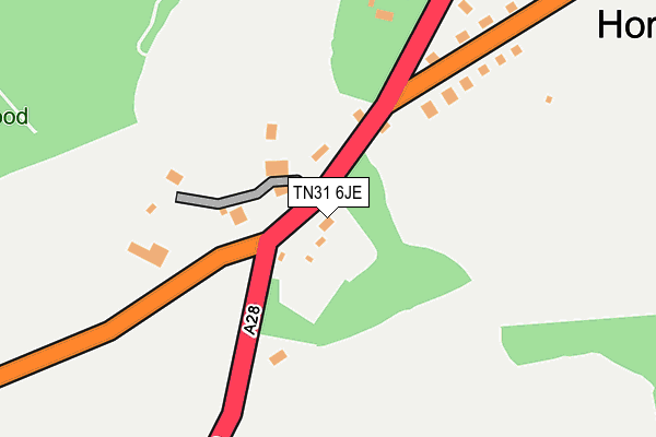 TN31 6JE map - OS OpenMap – Local (Ordnance Survey)