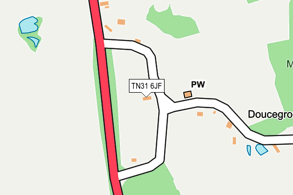 TN31 6JF map - OS OpenMap – Local (Ordnance Survey)