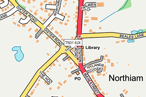 TN31 6JX map - OS OpenMap – Local (Ordnance Survey)